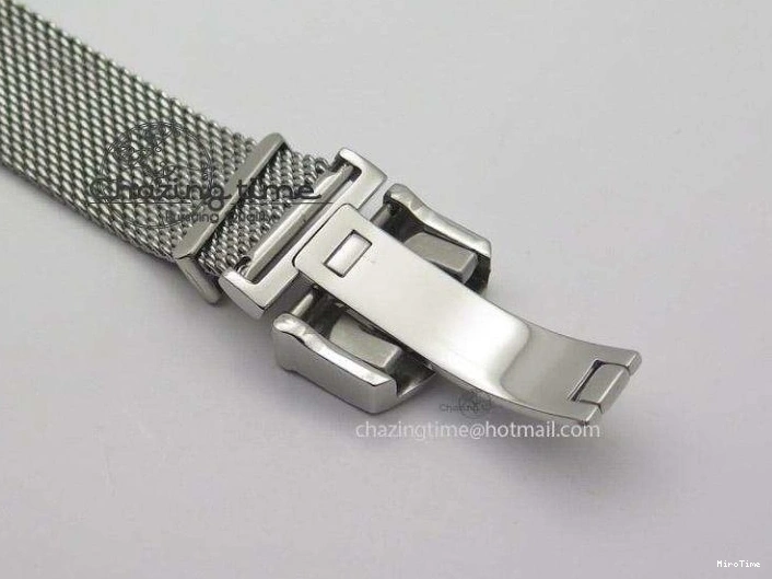 MIROTIME 0116 Portofino SCHAFFHAUSEN SS MKF 1:1 Best Edition White Dial On Mesh Bracelet A TravelReady 7341